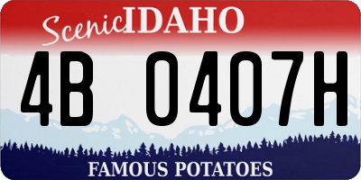 ID license plate 4B0407H