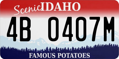 ID license plate 4B0407M
