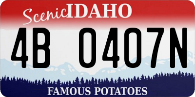 ID license plate 4B0407N