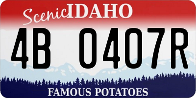 ID license plate 4B0407R