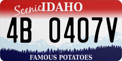 ID license plate 4B0407V