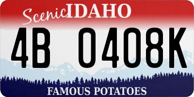 ID license plate 4B0408K