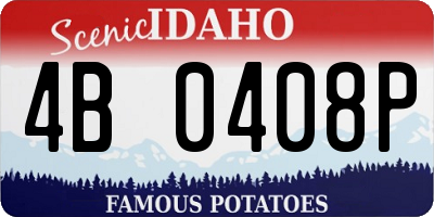ID license plate 4B0408P