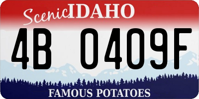 ID license plate 4B0409F