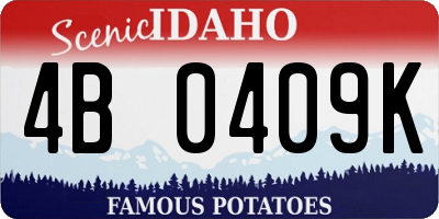 ID license plate 4B0409K