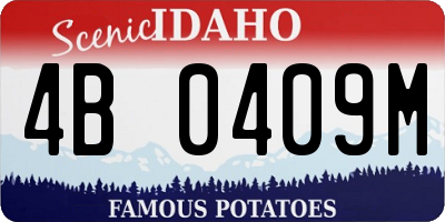ID license plate 4B0409M