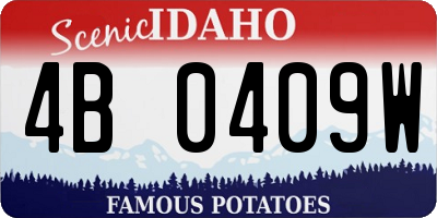 ID license plate 4B0409W