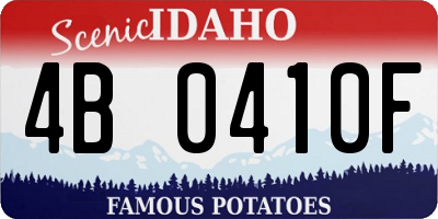 ID license plate 4B0410F