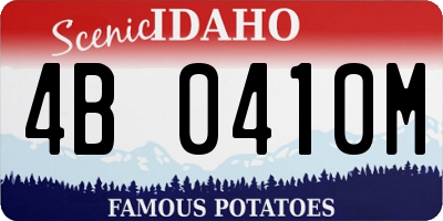 ID license plate 4B0410M