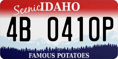 ID license plate 4B0410P