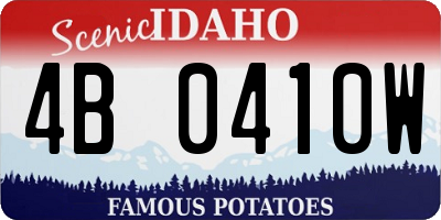 ID license plate 4B0410W