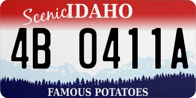 ID license plate 4B0411A