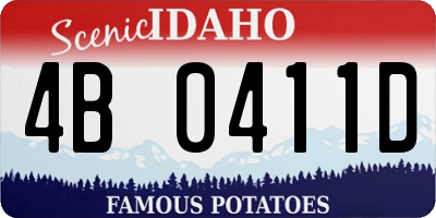 ID license plate 4B0411D