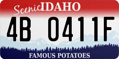 ID license plate 4B0411F