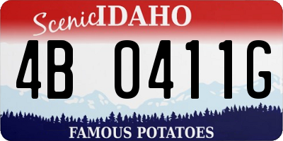 ID license plate 4B0411G