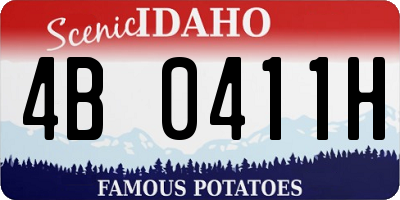 ID license plate 4B0411H