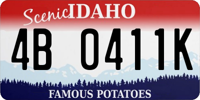 ID license plate 4B0411K