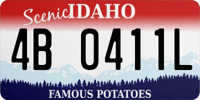 ID license plate 4B0411L