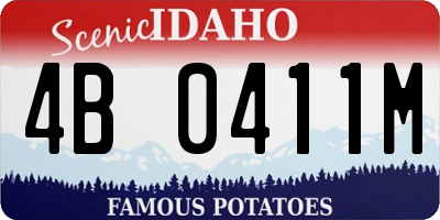 ID license plate 4B0411M
