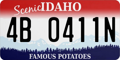 ID license plate 4B0411N