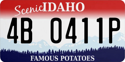 ID license plate 4B0411P
