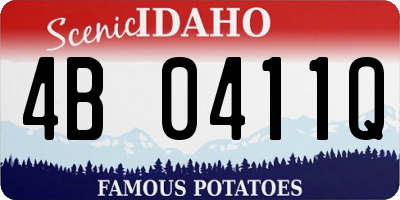 ID license plate 4B0411Q