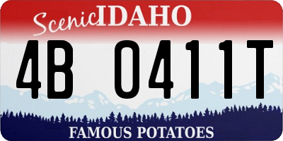ID license plate 4B0411T