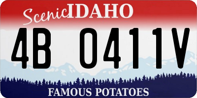ID license plate 4B0411V