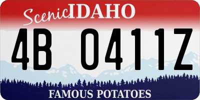 ID license plate 4B0411Z