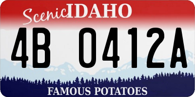 ID license plate 4B0412A