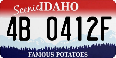 ID license plate 4B0412F