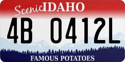 ID license plate 4B0412L