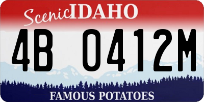 ID license plate 4B0412M