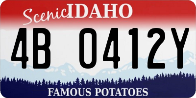 ID license plate 4B0412Y
