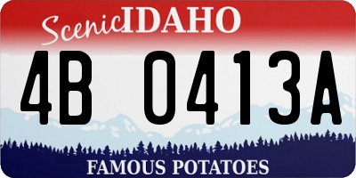 ID license plate 4B0413A
