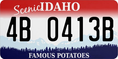 ID license plate 4B0413B