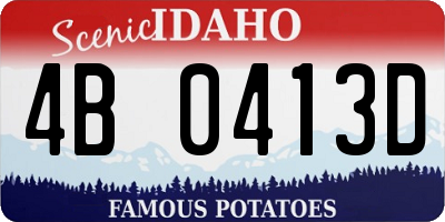 ID license plate 4B0413D
