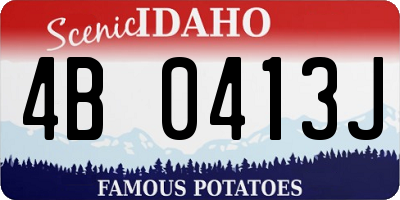ID license plate 4B0413J