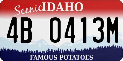 ID license plate 4B0413M