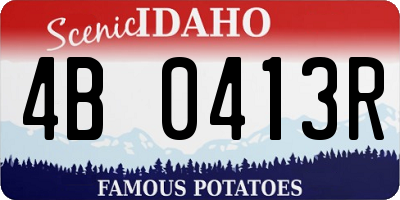 ID license plate 4B0413R
