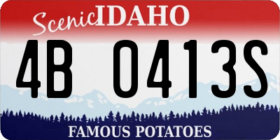 ID license plate 4B0413S