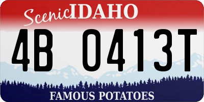 ID license plate 4B0413T