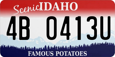 ID license plate 4B0413U
