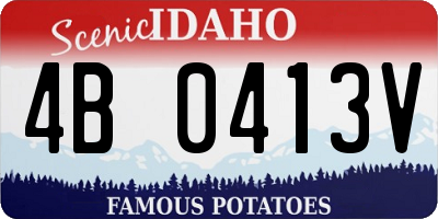 ID license plate 4B0413V