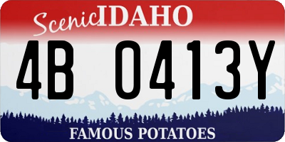 ID license plate 4B0413Y