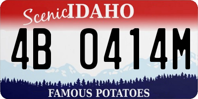 ID license plate 4B0414M