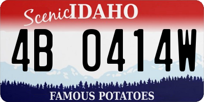 ID license plate 4B0414W