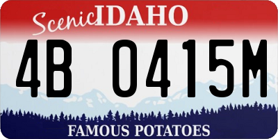 ID license plate 4B0415M