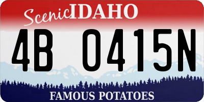 ID license plate 4B0415N