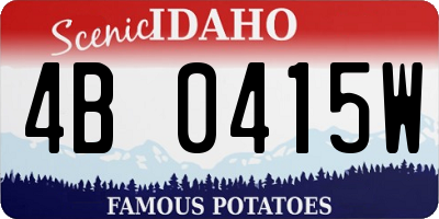 ID license plate 4B0415W